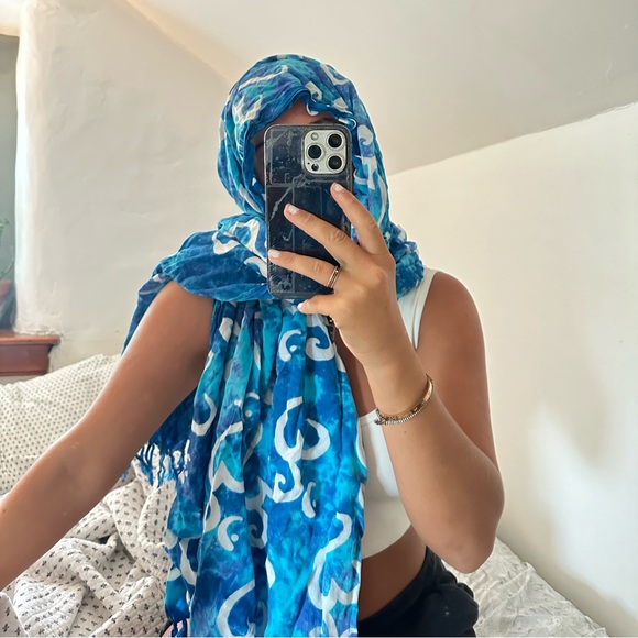 Blue pashmina - Picture 1 of 4